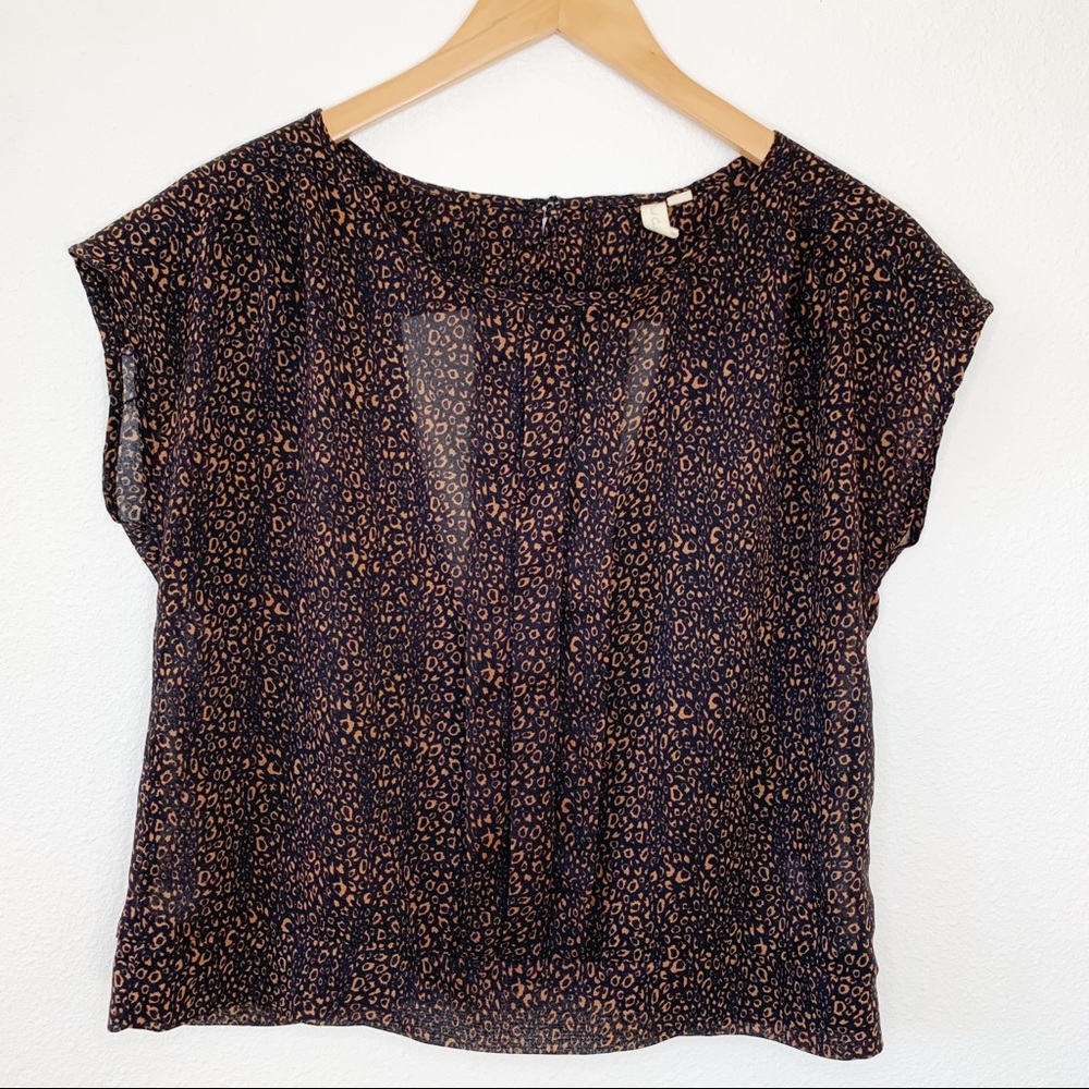 Mind Code Black And Brown Print With Ruffle Detai… - image 1